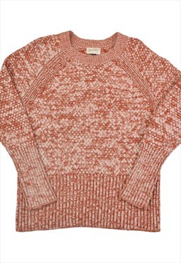 Vintage Knitwear Sweater Retro Pattern Orange Ladies Small