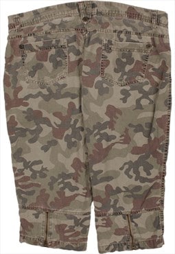 Nobo 90's Camo Straight Leg Trousers / Pants 34 Khaki Green