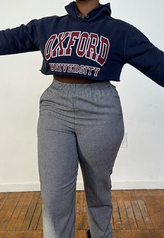 VINTAGE 90S CROPPED OXFORD UNIVERSITY HOODIE (XS/S)