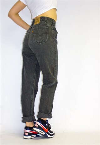 VINTAGE HIGH WAIST LEVI'S BLACK GREY JEANS JEANS