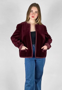 Stephen House Velvet 70's Vintage Burgundy Ladies Jacket 