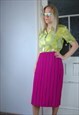 VINTAGE Y2K STRIPPED MIDI BRIGHT PENCIL SKIRTS IN PURPLE 