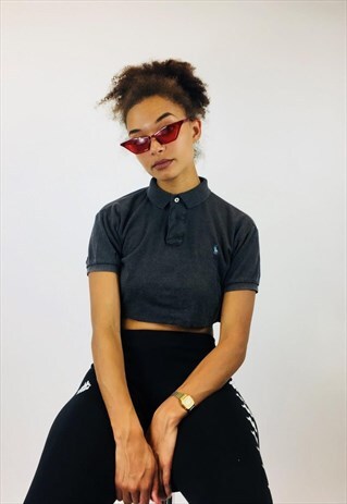 VINTAGE RALPH LAUREN CROPPED POLO SHIRT