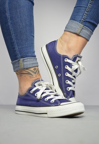 VINTAGE 90S CONVERSE NAVY OX SHOES GRUNGE RETRO FESTIVAL