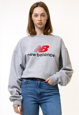 90s Vintage New Balance Sweatshirt Grey Sweatshirt 19312
