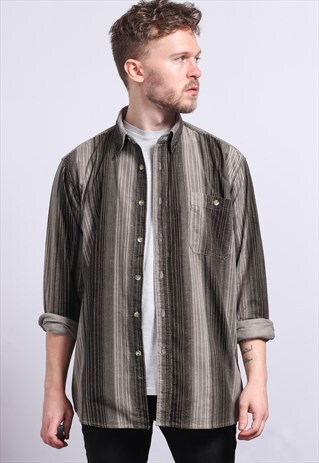 VINTAGE CORDUROY STRIPED SHIRT