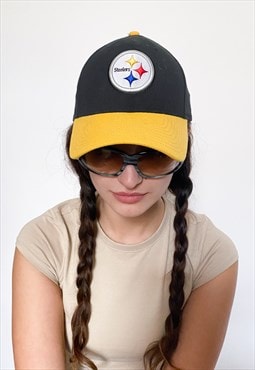 Vintage 00s Steelers dad cap in black / yellow