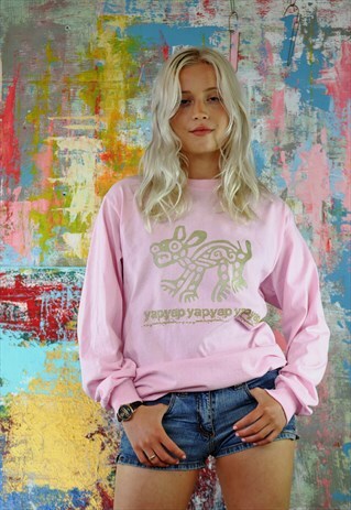 YAPYAP ON A BIG TEE GOLD N PINK
