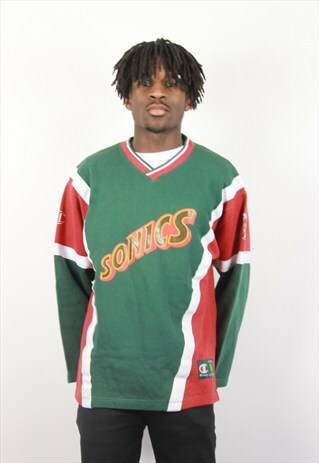 VINTAGE CHAMPION SONICS GREEN SWEATSHIRT
