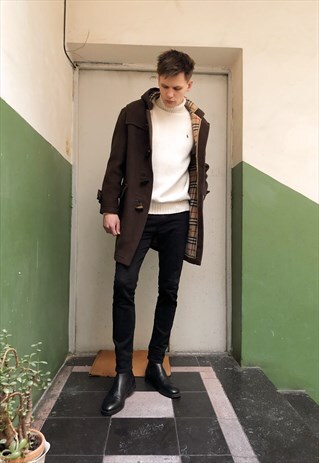 BURBERRY NOVA CHECK LINING DUFFLE COAT