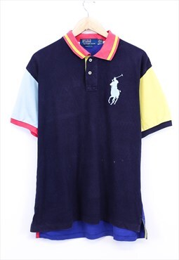 Vintage Ralph Lauren Polo Shirt Multicolour With Chest Logo 