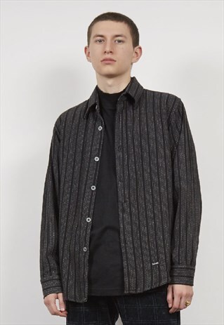 VINTAGE 80'S SCHOTT WOOL STRIPE WORKER SHIRT