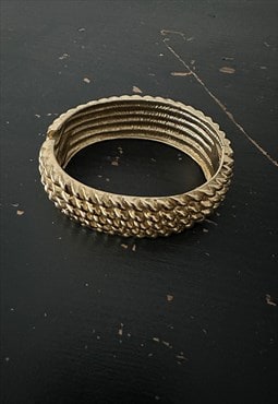 80's Gold Metal Chain Link Chunky Vintage Bracelet