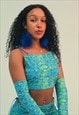 CYBER Y2K RAVE FESTIVAL CUT OUT TOP.