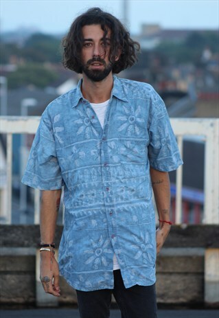 VINTAGE // 80'S // PATTERNED SHIRT