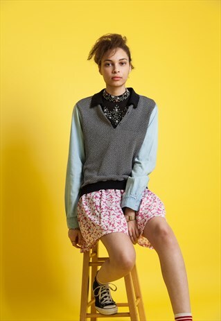UNISEX DENIM MIX WOOL JUMPER
