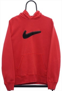 Vintage Nike Logo Red Hoodie Womens