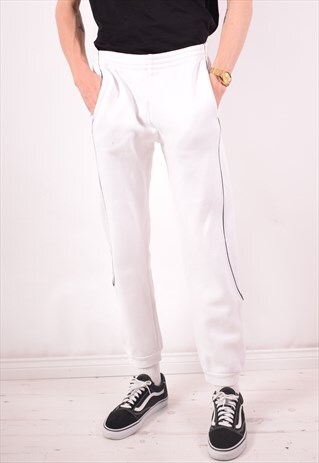 UMBRO MENS VINTAGE TRACKSUIT TROUSERS XL WHITE 90S