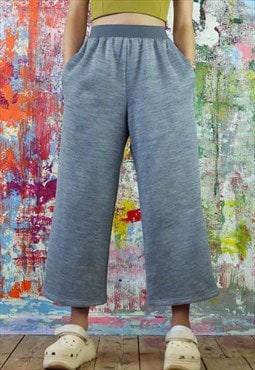 Soft Sweat Crop Pants with matching exposed waist