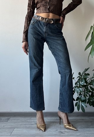 Vintage 90's 00's Y2K Dark Blue Classic Loose Fit Jeans