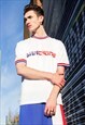 WHITE FRANCE FOOTBALL WORLD CUP OVERSIZED T SHIRT TEE JERSEY