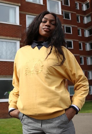 90S YELLOW DASH SWEATER