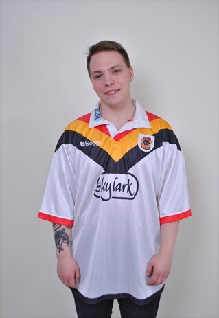 VINTAGE BRADFORD BULLS RUGBY JERSEY, 90S OVERSIZE SPORT TEE