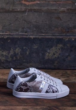 Palermo White Leather Wide Fit Trainer