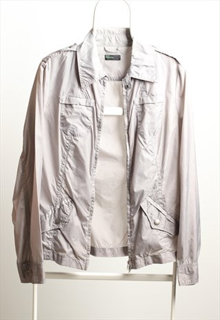 VINTAGE BENETTON LIGHT JACKET GREY