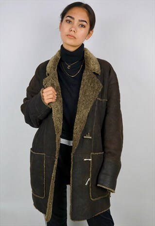 VINTAGE 90'S SHEARLING COAT