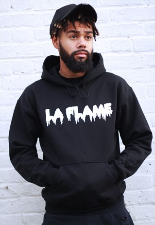 LA FLAME BLACK HOODIE