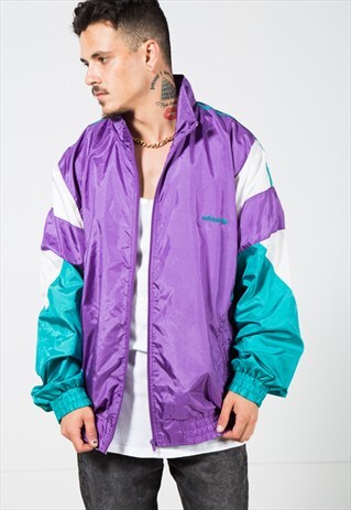 VINTAGE 80S ADIDAS ORIGINALS SHELL SPORT JACKET / S1560