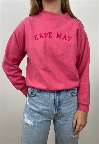 Vintage American college 'Cape May' pink sweatshirt