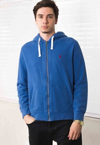 VINTAGE POLO RALPH LAUREN HOODIE SWEATSHIRT LOGO 90S M 27.6