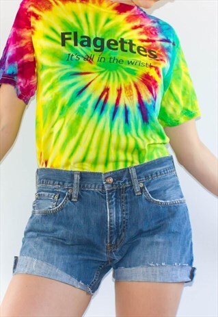 VINTAGE 90'S BLUE FRAYED HEM LEVI SHORTS
