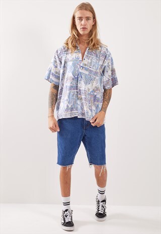 VINTAGE PATTERNED FESTIVAL SHORT SLEEVE SHIRT