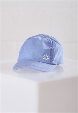 Vintage Baseball Cap in Blue Adjustable 90s Summer Gym Hat