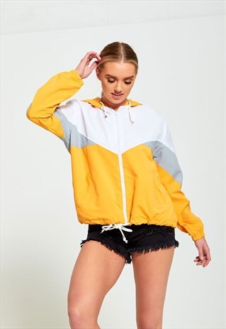 MUSTARD ZIP THROUGH HOODED JACKET