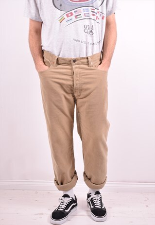 LEVIS 551 MENS VINTAGE JEANS W38 L34 BEIGE 90'S