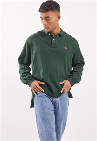 VINTAGE RALPH LAUREN LONG SLEEVED POLO TOP
