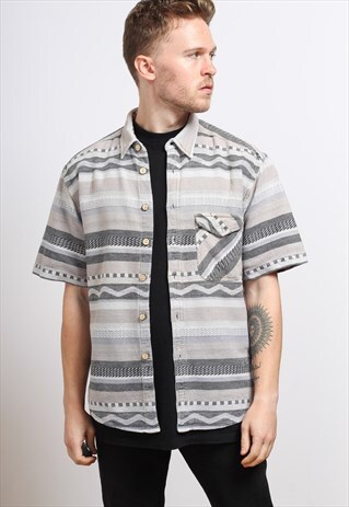 VINTAGE AZTEC PATTERNED SHIRT