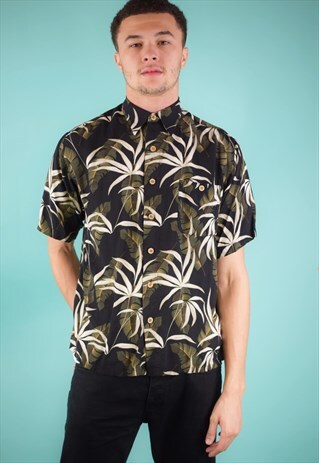 VINTAGE 90'S PALM PRINT SHIRT
