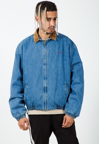 VINTAGE 80S POLO RALPH LAUREN WINTER DENIM JACKET /S3648