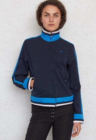 VINTAGE BLUE NIKE TRACK ZIP JACKET
