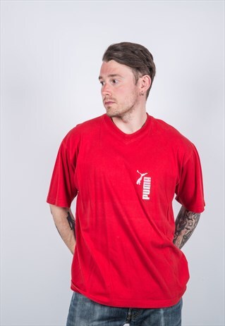 VINTAGE 1990S RED PUMA T-SHIRT