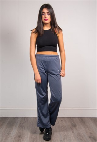 VINTAGE 90'S GREY NIKE TRACKSUIT TROUSERS BOTTOMS