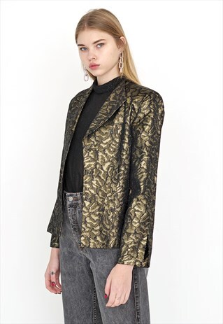 VINTAGE GOLD SHINY RETRO JACKET