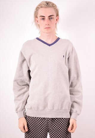 POLO RALPH LAUREN MENS VINTAGE SWEATSHIRT JUMPER LARGE 90S
