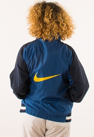 VINTAGE 90S BLUE NIKE WINDBREAKER JACKET