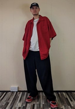 Vintage 90s Oversized Red Print Shirt by Stardom Collection